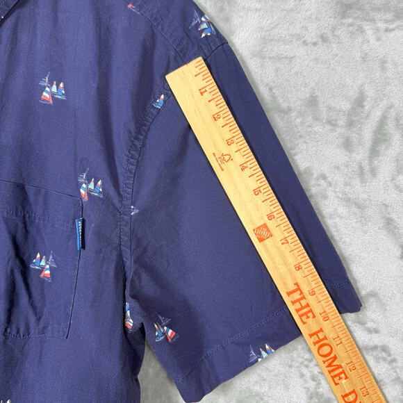 Chubbies Button up Shirt Mens XL Blue Nautical - Picture 6 of 8